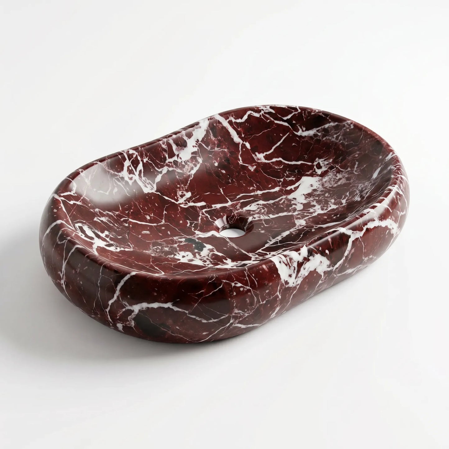 RMD-098  Round Rosso Levanto Vessel Sink Basin