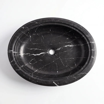 RMD-099 Round Nero Marquina Vessel Sink Basin