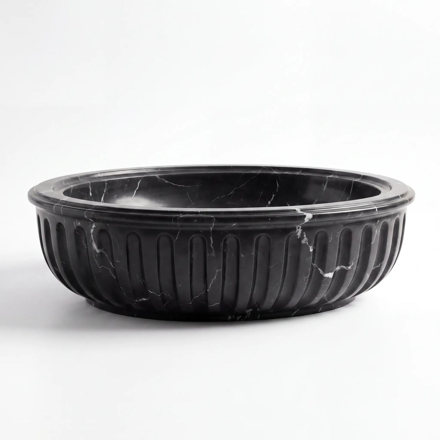 RMD-099 Round Nero Marquina Vessel Sink Basin