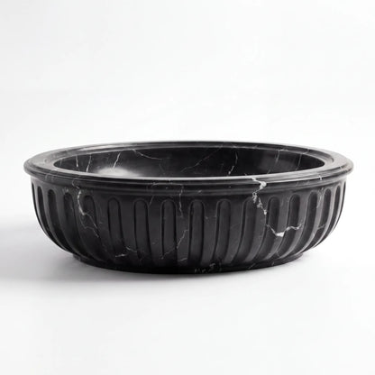 RMD-099 Round Nero Marquina Vessel Sink Basin