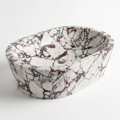RMD-100  Round Calacatta Viola Vessel Sink Basin