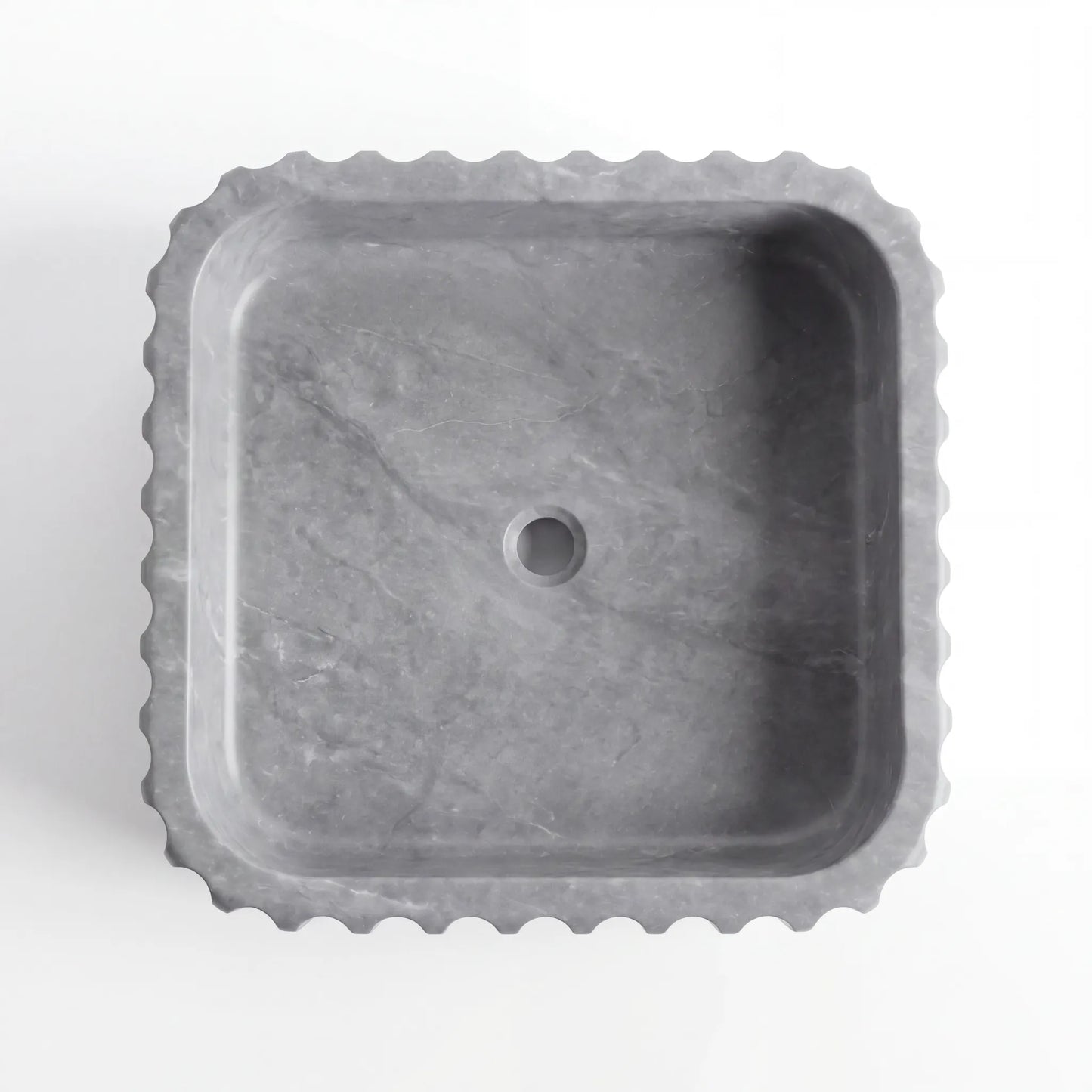 RMD-101 Square Grey Marble Vessel Sink Basin