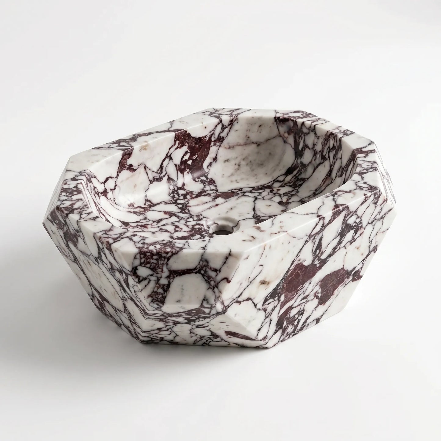 RMD-103  Round Calacatta Viola Vessel Sink Basin