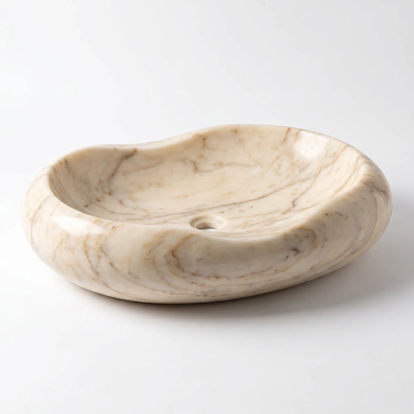 RMD-104 Round Calacatta Gold Vessel Sink Basin