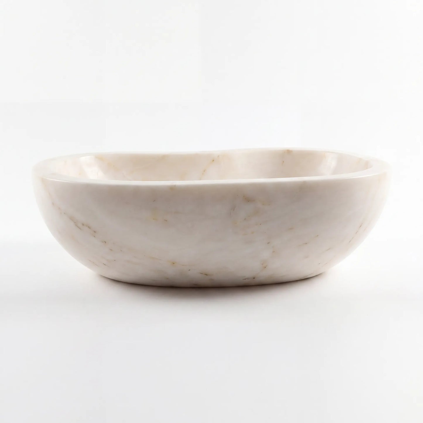 RMD-105 Round Cream and Bej Marble Vessel Sink Basin