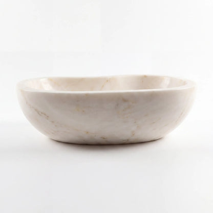 RMD-105 Round Cream and Bej Marble Vessel Sink Basin