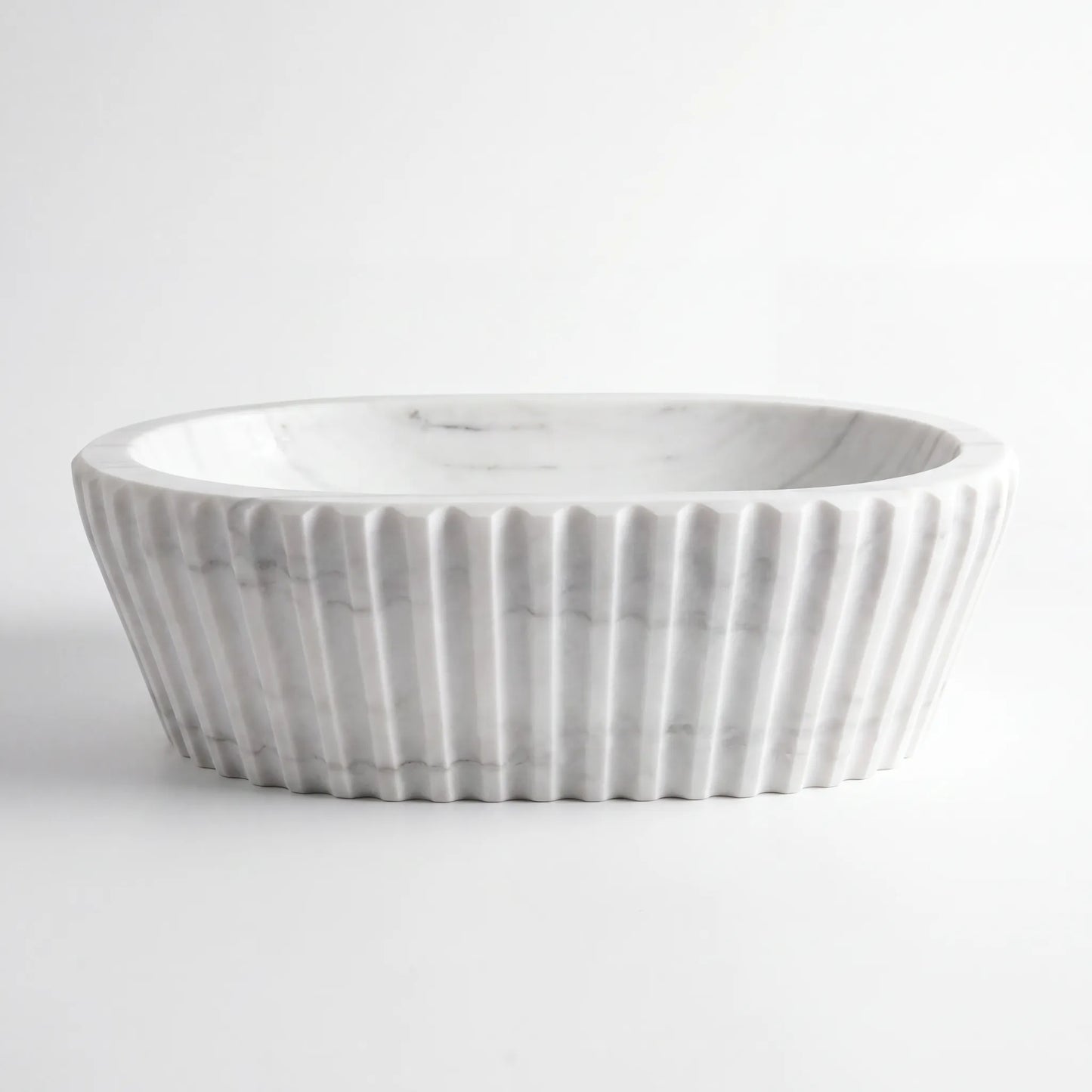 RMD-106 Round Carrara White Vessel Sink Basin
