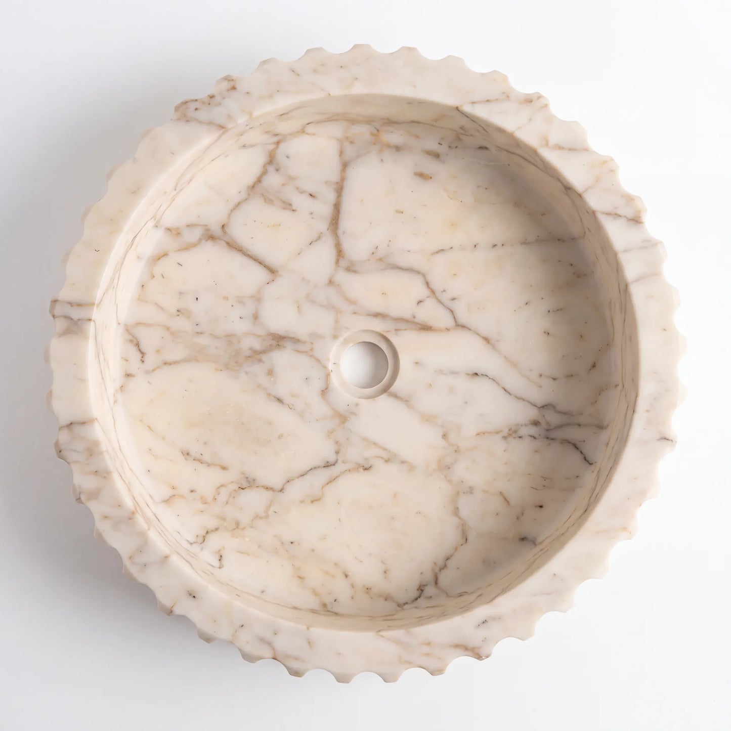 RMD-107 Round Calacatta Gold Vessel Sink Basin
