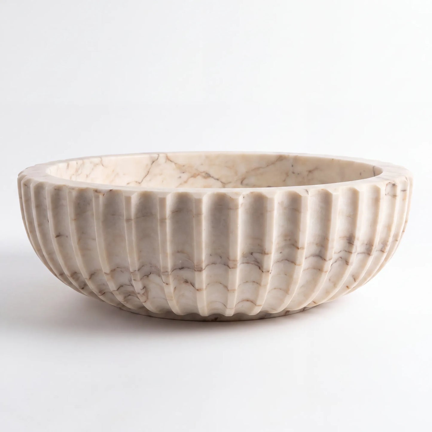 RMD-107 Round Calacatta Gold Vessel Sink Basin