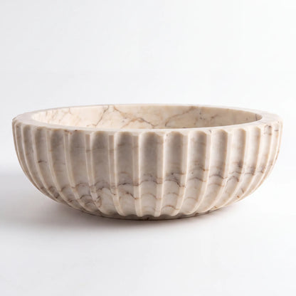 RMD-107 Round Calacatta Gold Vessel Sink Basin