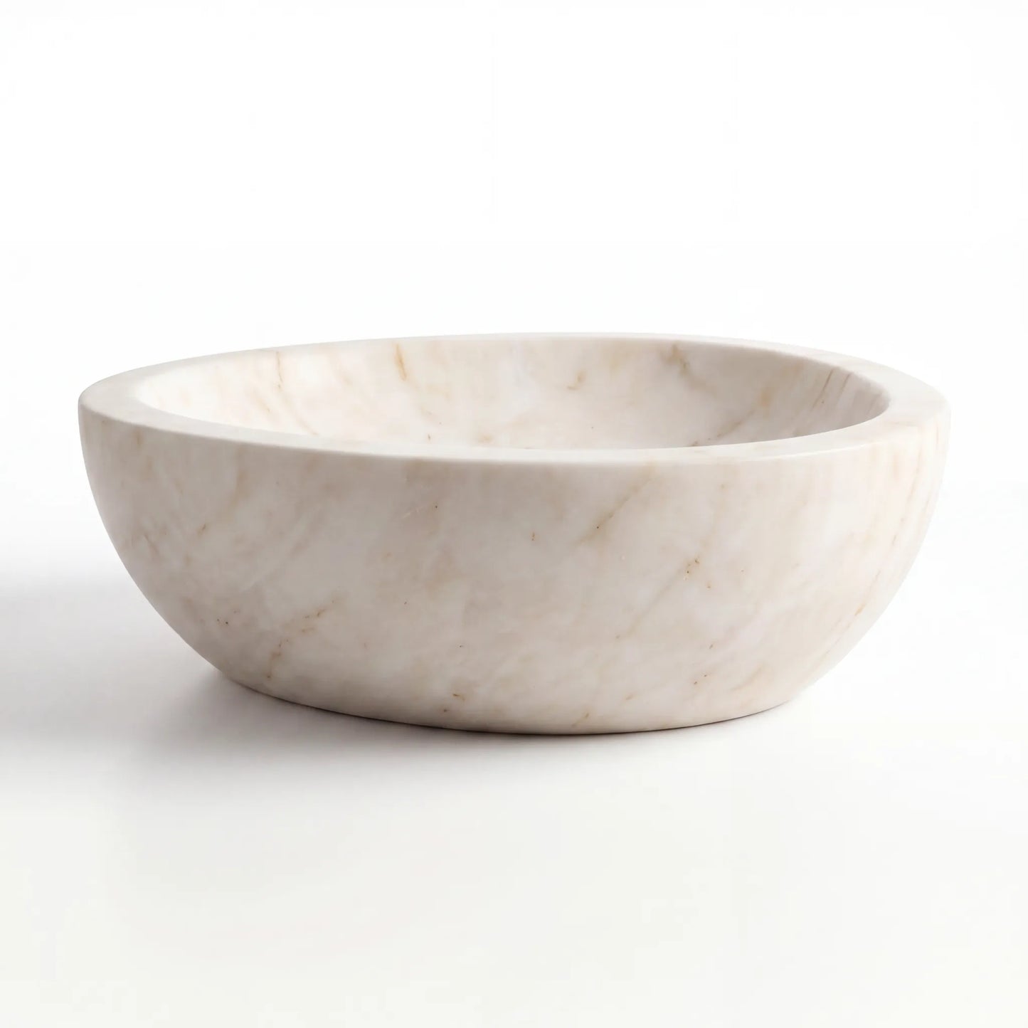 RMD-108 Round Cream and Bej Marble Vessel Sink Basin