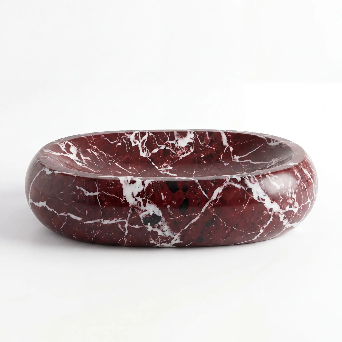 RMD-109 Oval Rosso Levanto Vessel Sink Basin