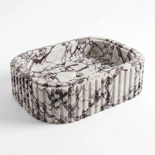 RMD-110  Round Calacatta Viola Vessel Sink Basin