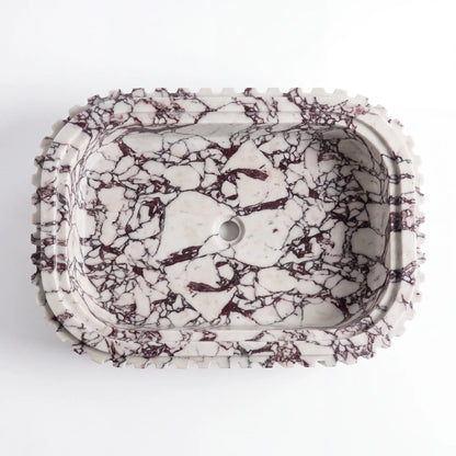 RMD-110  Round Calacatta Viola Vessel Sink Basin