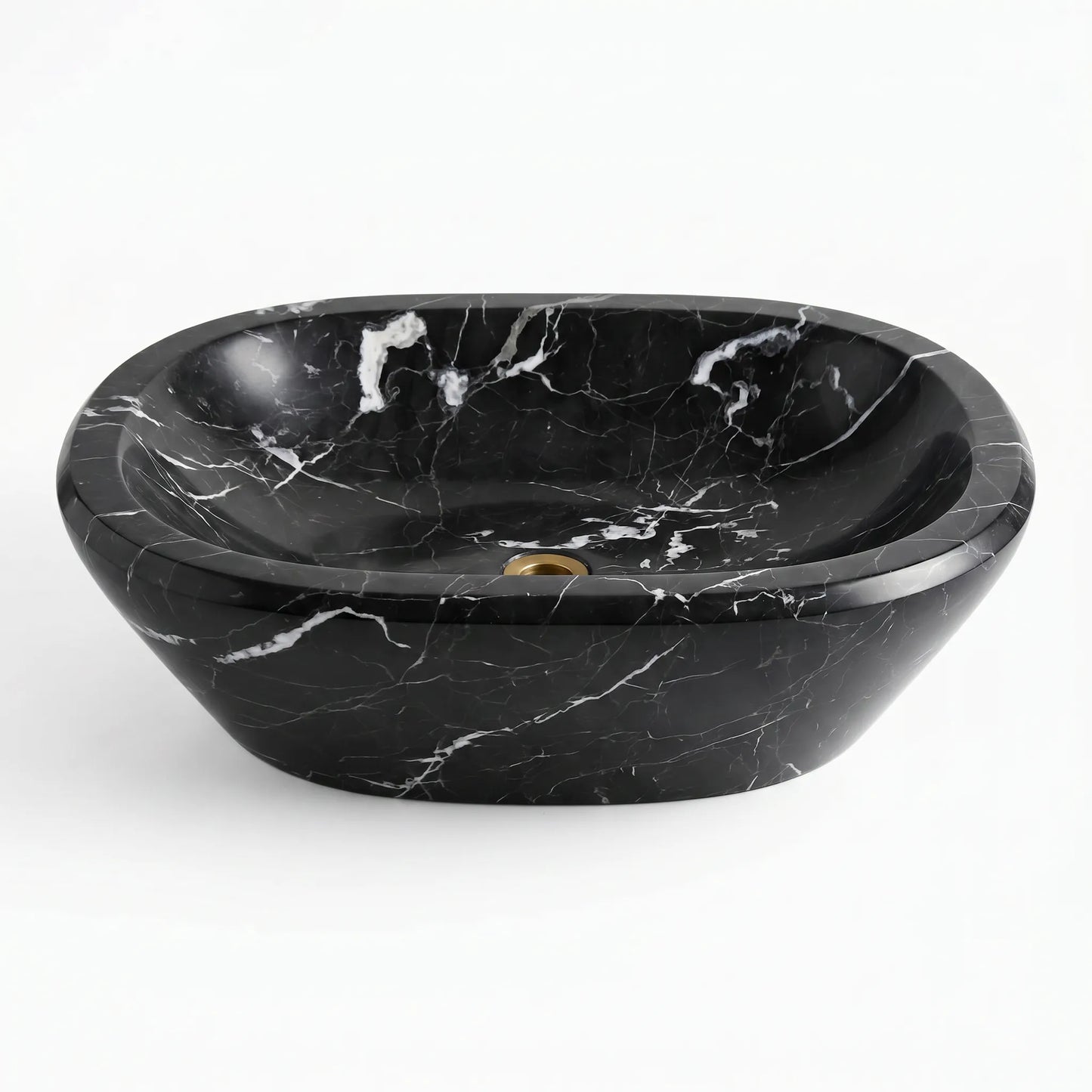 RMD-114 Oval Nero Marquina Vessel Sink Basin