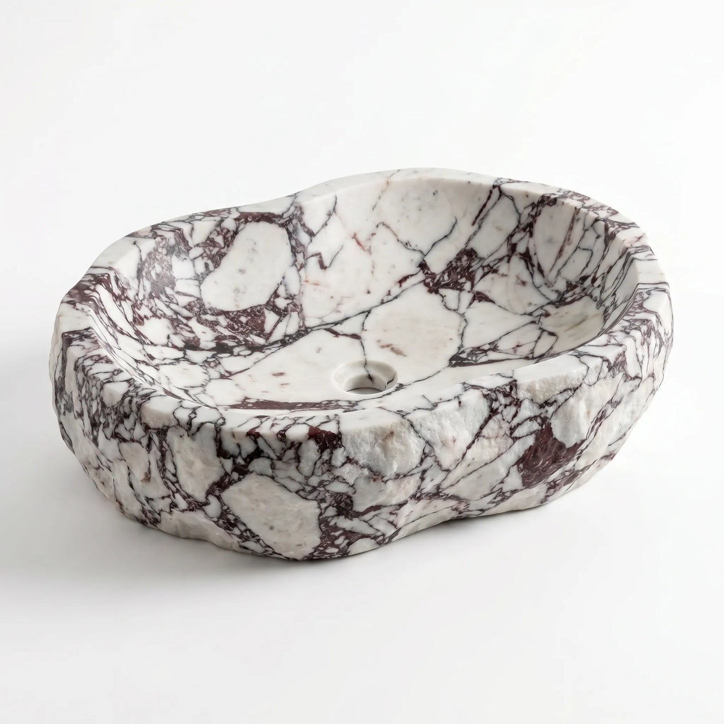 RMD-115  Round Calacatta Viola Vessel Sink Basin