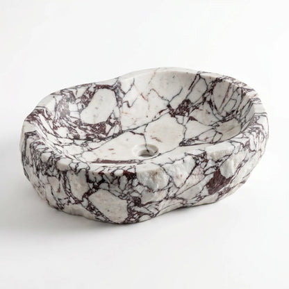 RMD-115  Round Calacatta Viola Vessel Sink Basin