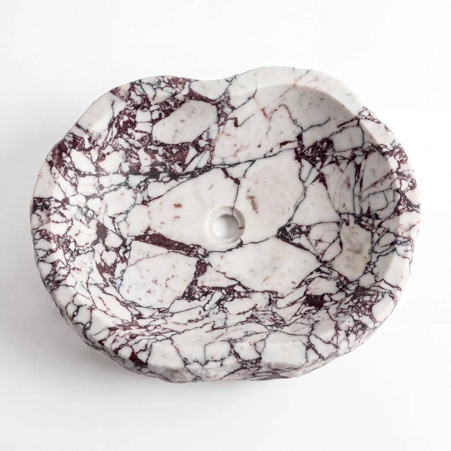 RMD-115  Round Calacatta Viola Vessel Sink Basin