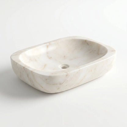 RMD-118 Round Cream and Bej Marble Vessel Sink Basin