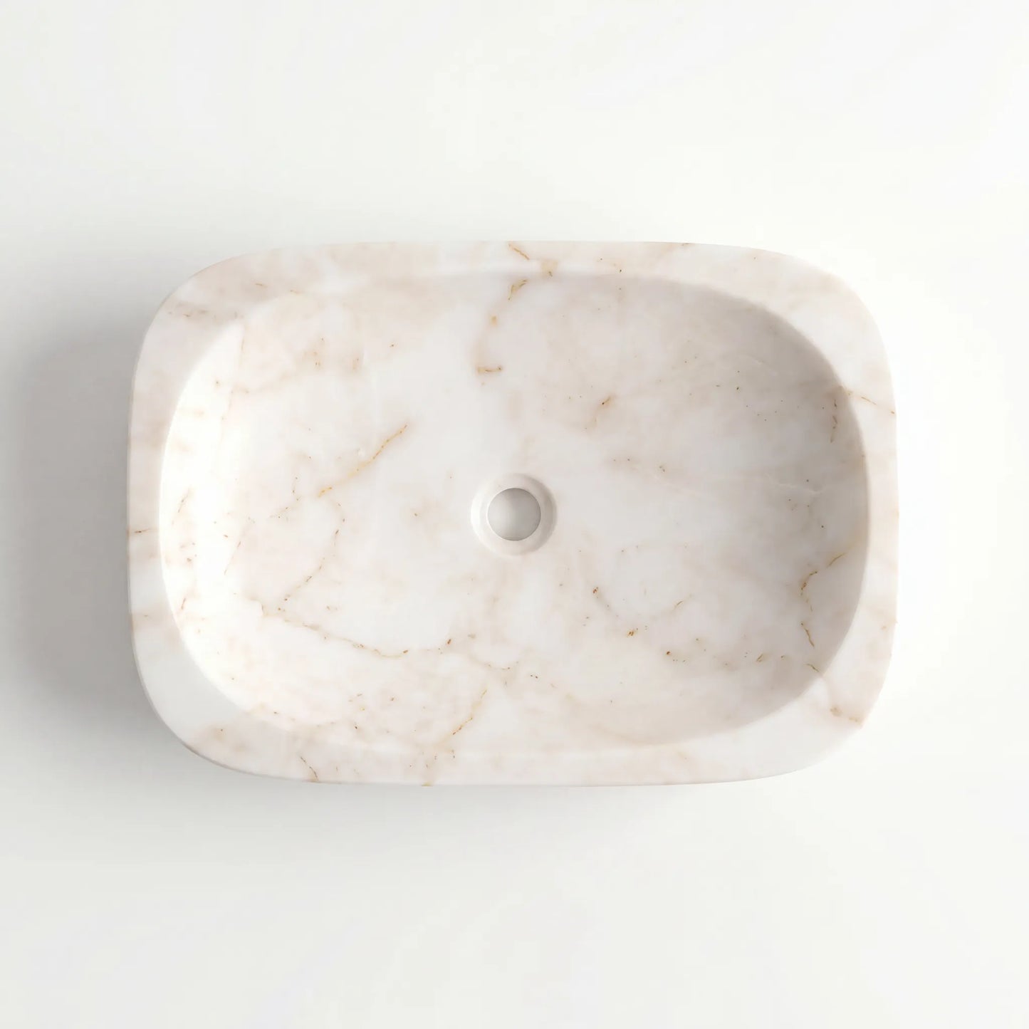 RMD-118 Round Cream and Bej Marble Vessel Sink Basin