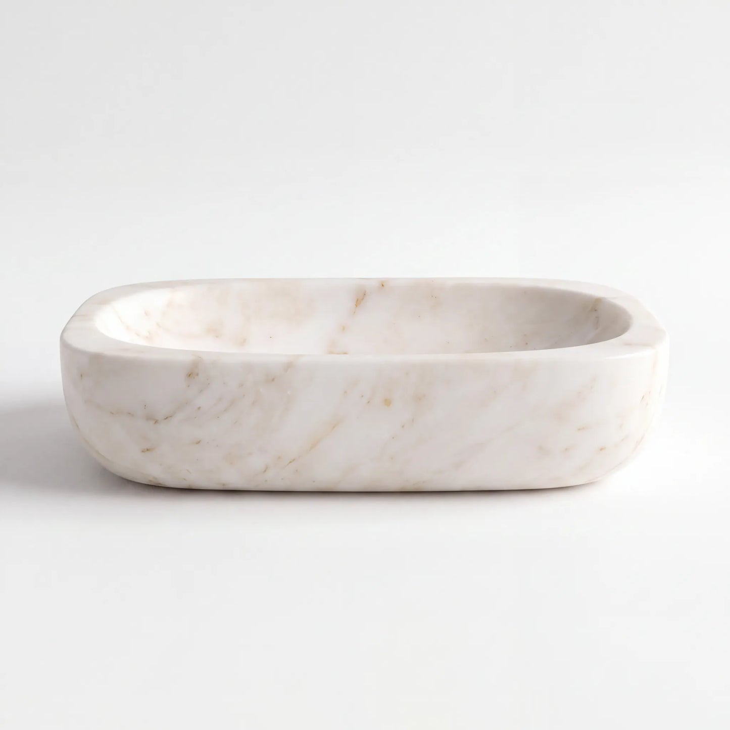RMD-118 Round Cream and Bej Marble Vessel Sink Basin
