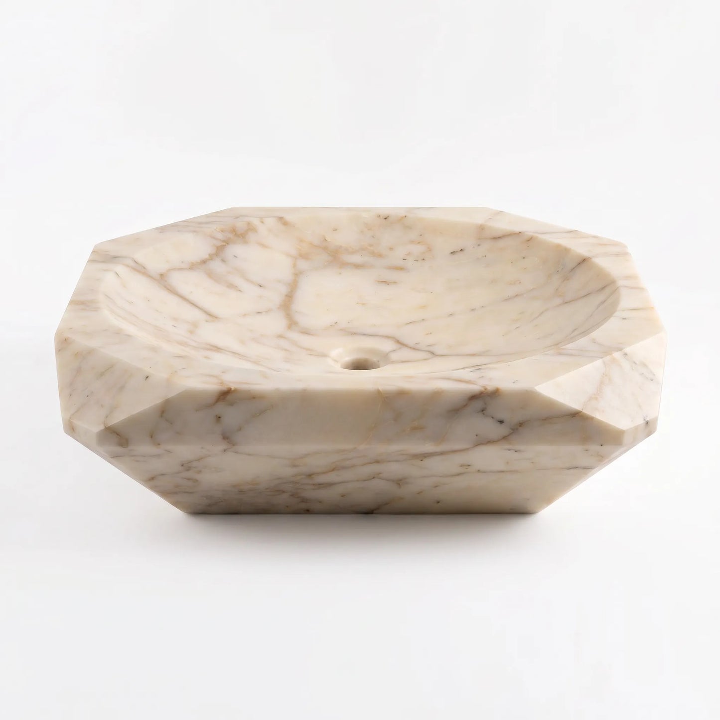 RMD-119 Round Calacatta Gold Vessel Sink Basin