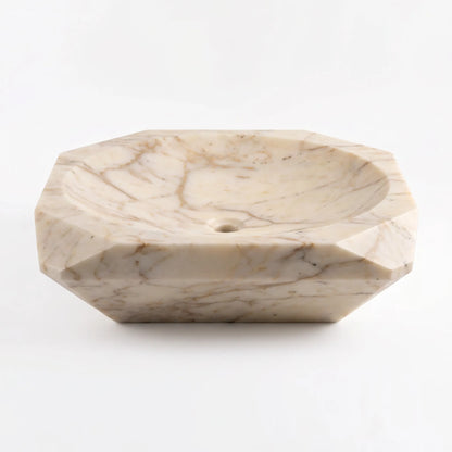 RMD-119 Round Calacatta Gold Vessel Sink Basin