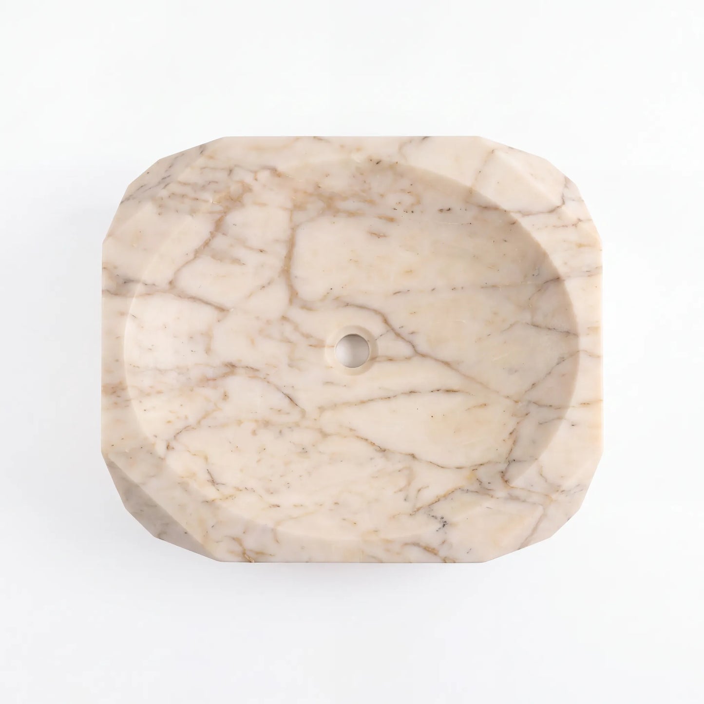 RMD-119 Round Calacatta Gold Vessel Sink Basin