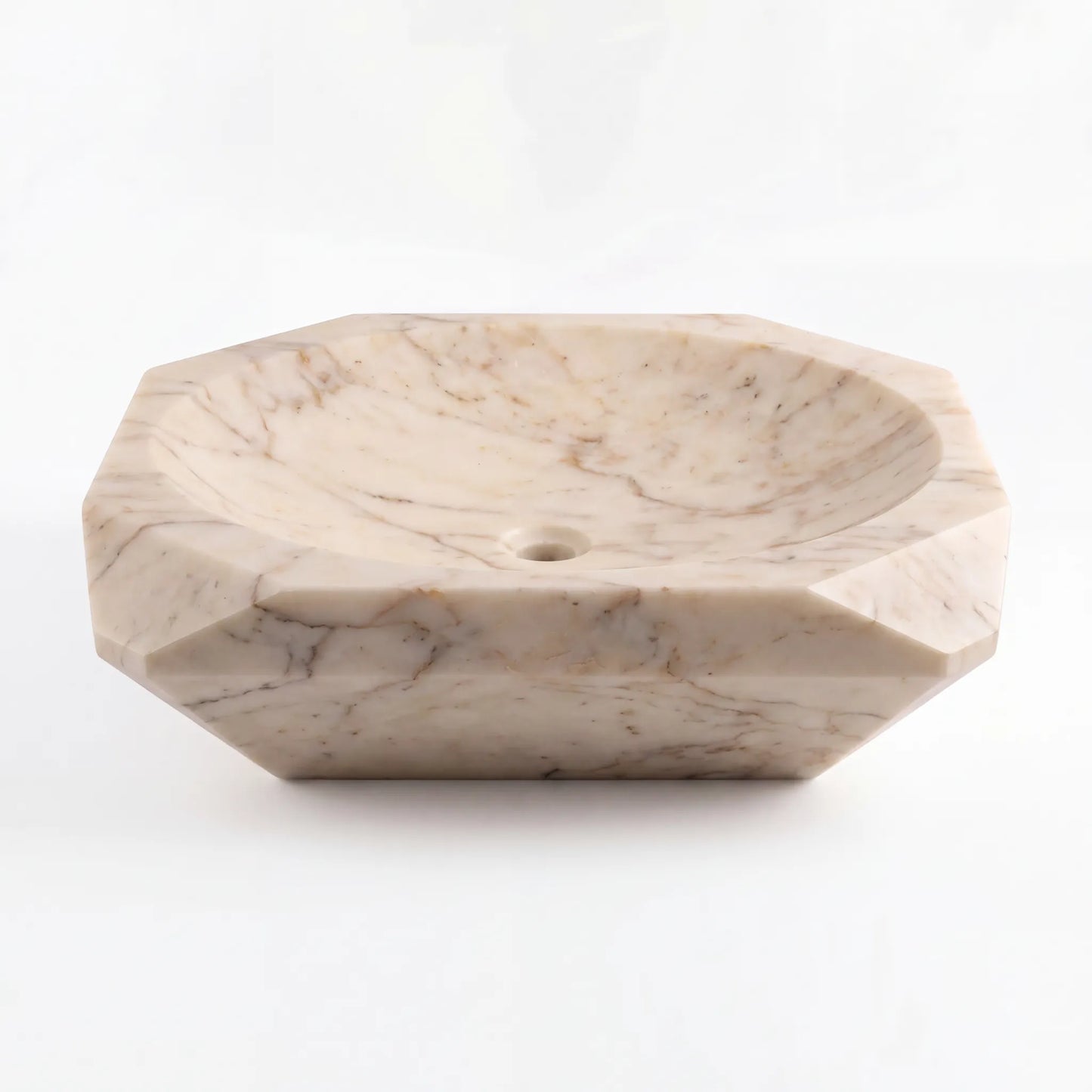 RMD-119 Round Calacatta Gold Vessel Sink Basin