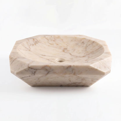 RMD-119 Round Calacatta Gold Vessel Sink Basin