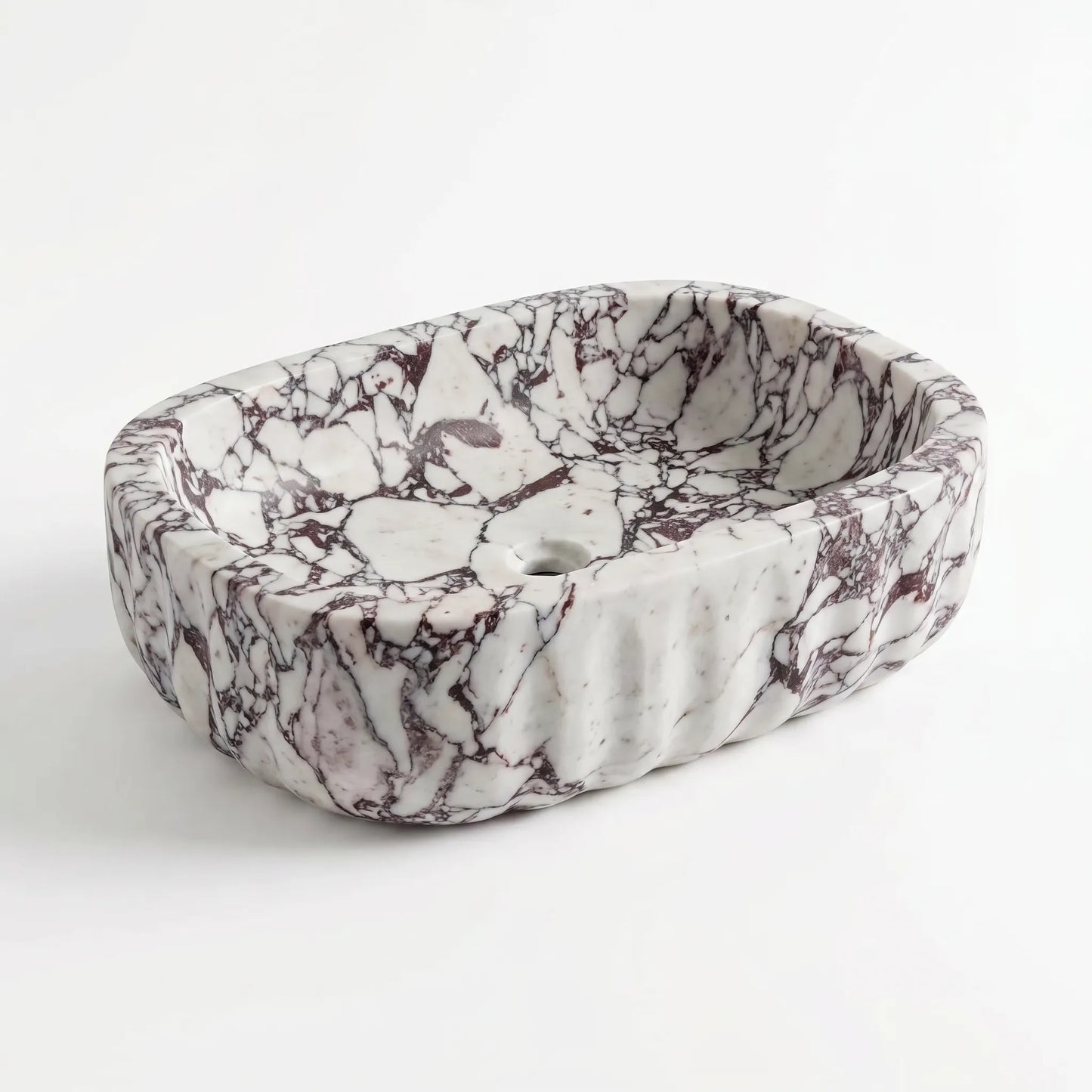 RMD-120  Rectangle Calacatta viola Vessel Sink Basin