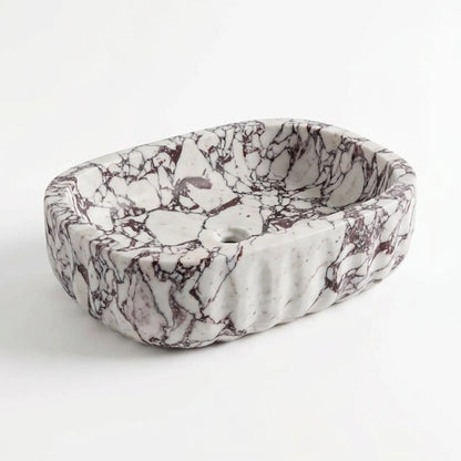 RMD-120  Rectangle Calacatta viola Vessel Sink Basin