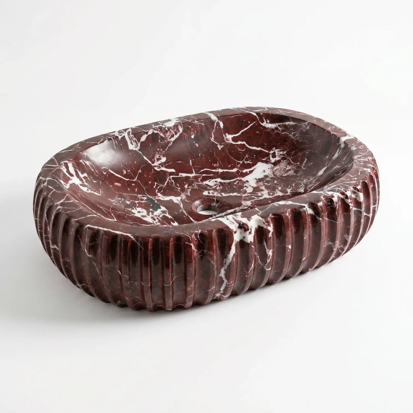RMD-122 Round Rosso Levanto Vessel Sink Basin