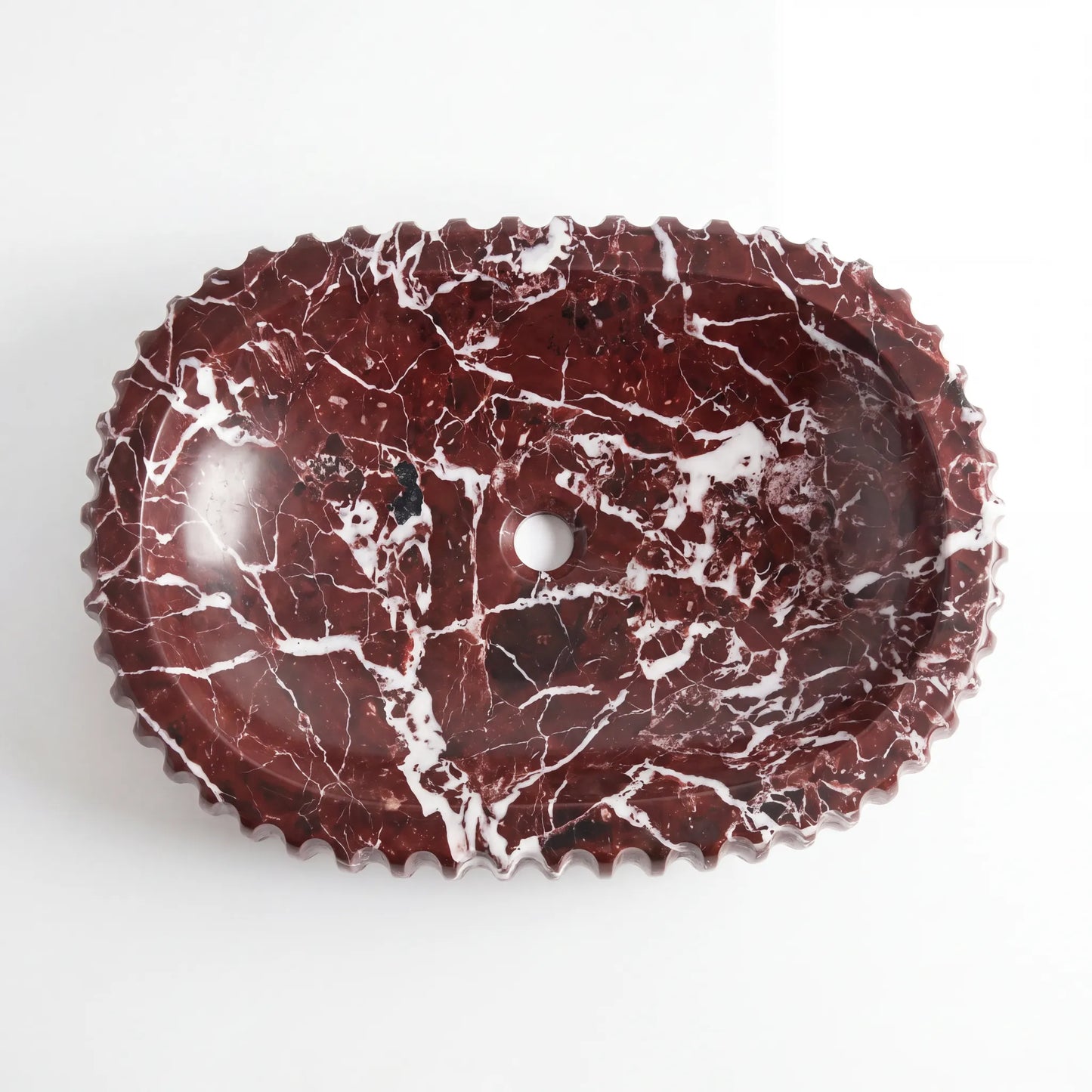 RMD-122 Round Rosso Levanto Vessel Sink Basin