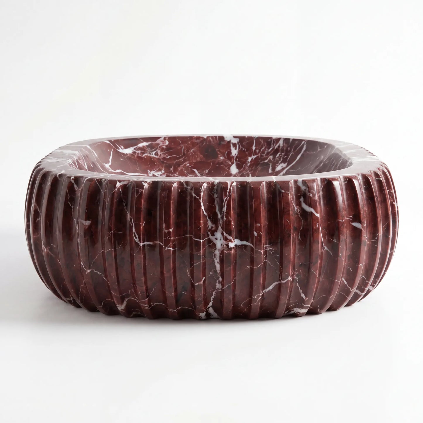RMD-122 Round Rosso Levanto Vessel Sink Basin
