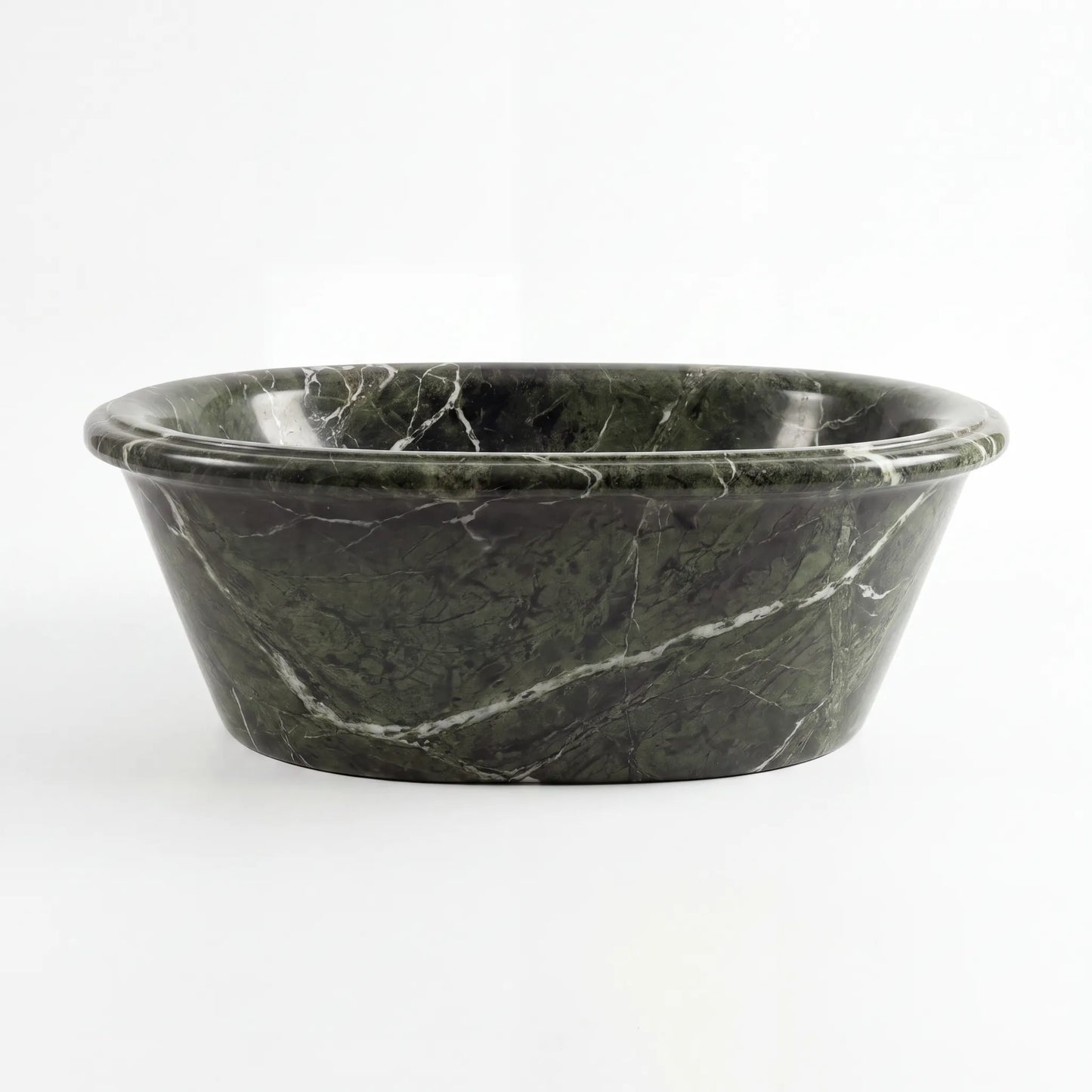 RMD-124 Round Green Marble Vessel Sink Basin