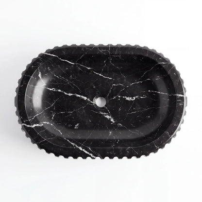 RMD-125 Round Nero Marquina Vessel Sink Basin