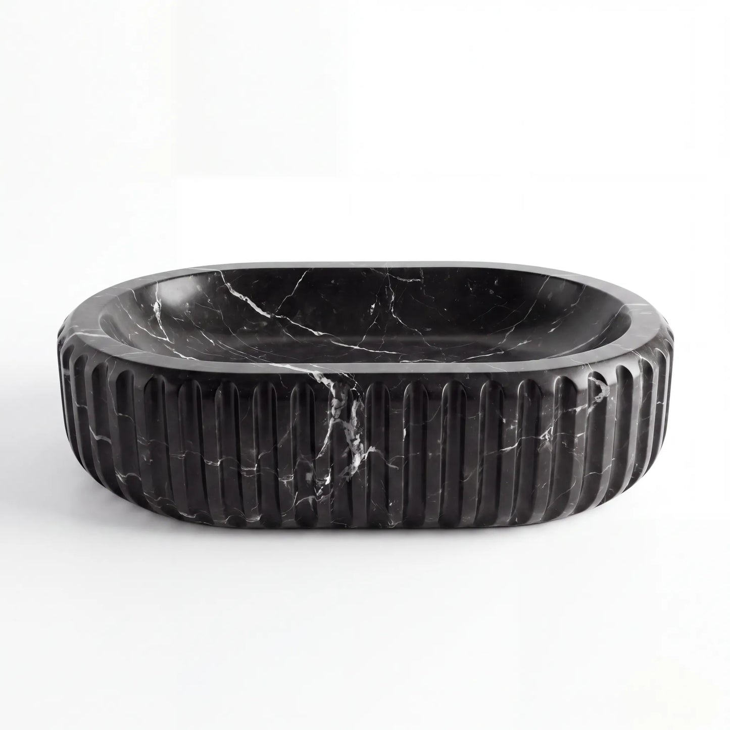 RMD-125 Round Nero Marquina Vessel Sink Basin