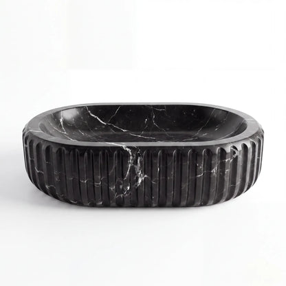 RMD-125 Round Nero Marquina Vessel Sink Basin