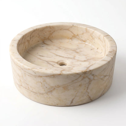 RMD-126 Round Calacatta Gold Vessel Sink Basin