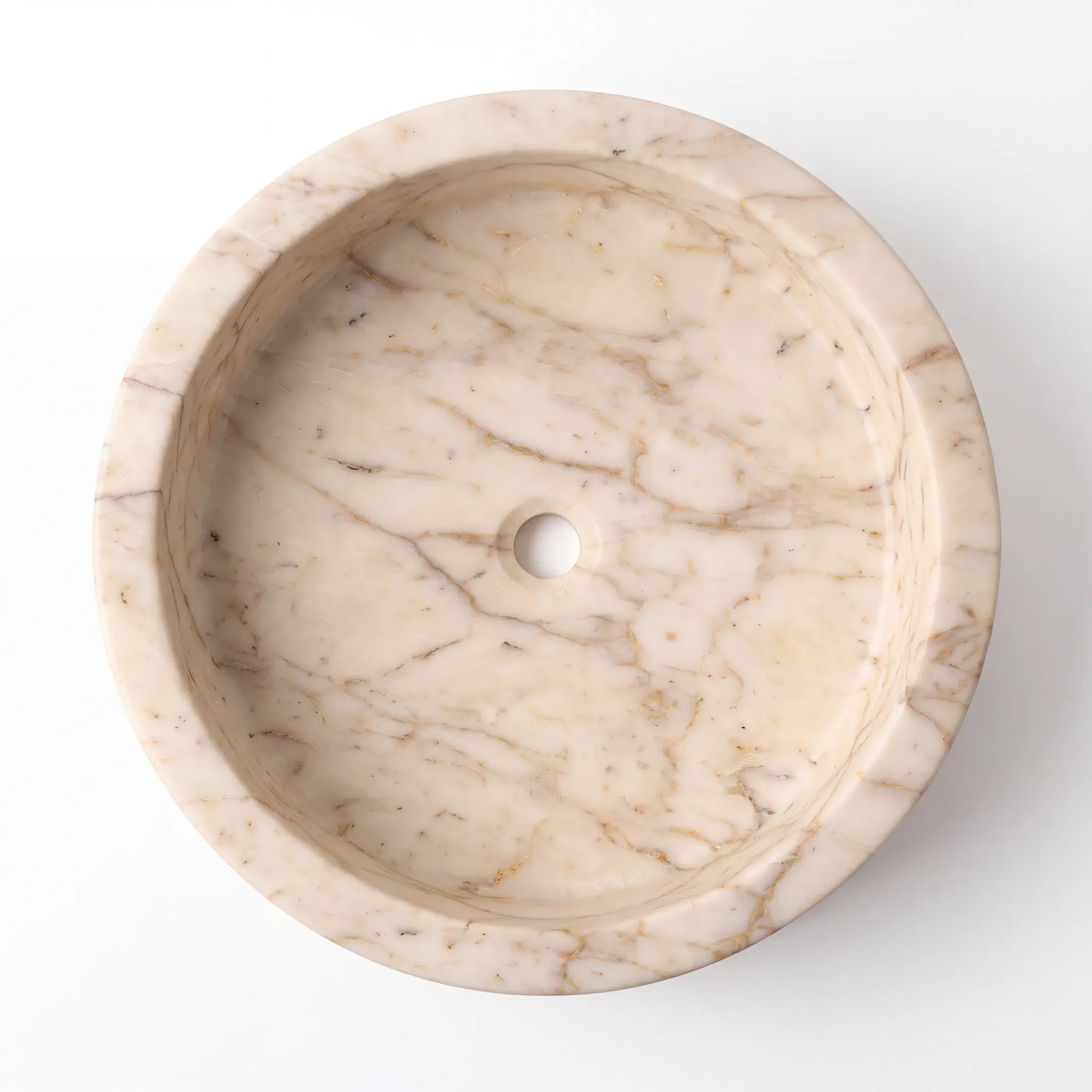 RMD-126 Round Calacatta Gold Vessel Sink Basin