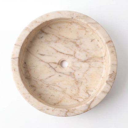 RMD-126 Round Calacatta Gold Vessel Sink Basin