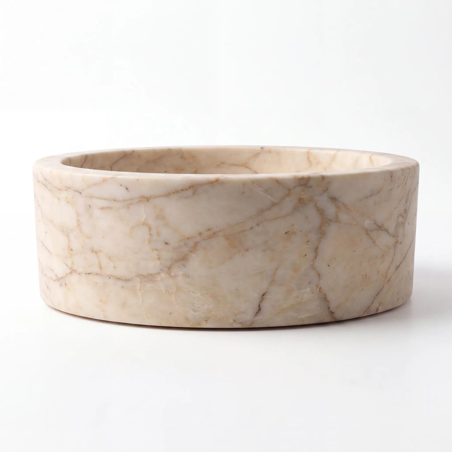 RMD-126 Round Calacatta Gold Vessel Sink Basin