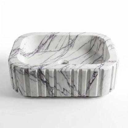 RMD-129 Square Lilac Vessel Sink Basin