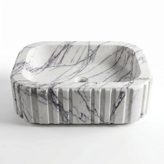 RMD-129 Square Lilac Vessel Sink Basin