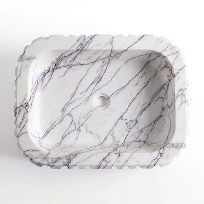 RMD-129 Square Lilac Vessel Sink Basin