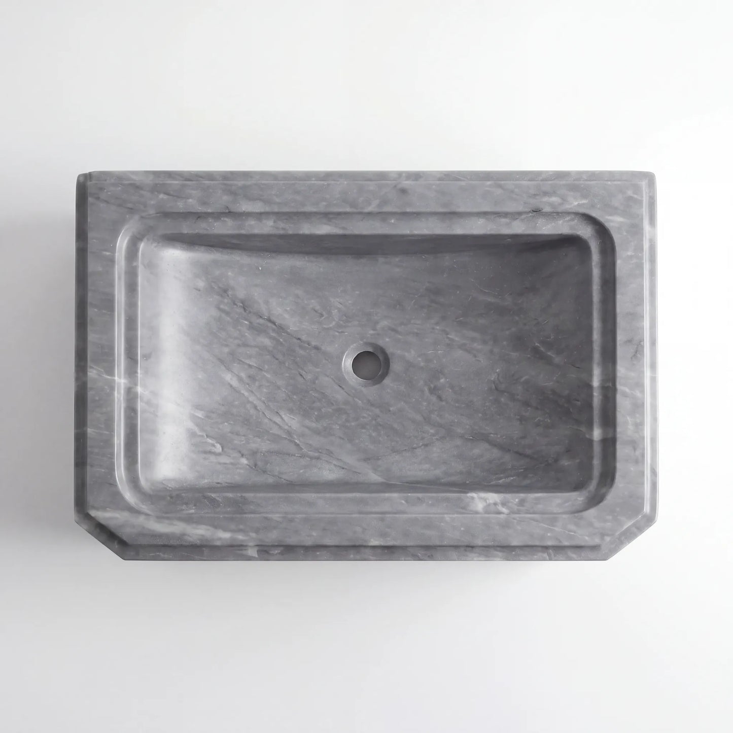 RMD-130 Round Grey Marble Vessel Sink Basin
