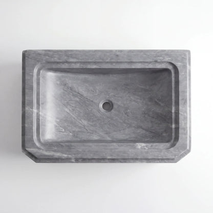 RMD-130 Round Grey Marble Vessel Sink Basin