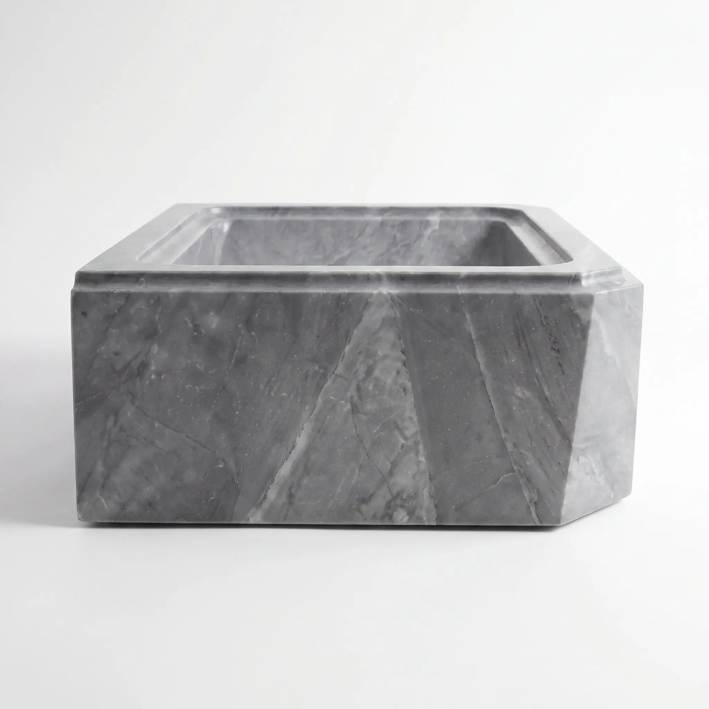 RMD-130 Round Grey Marble Vessel Sink Basin