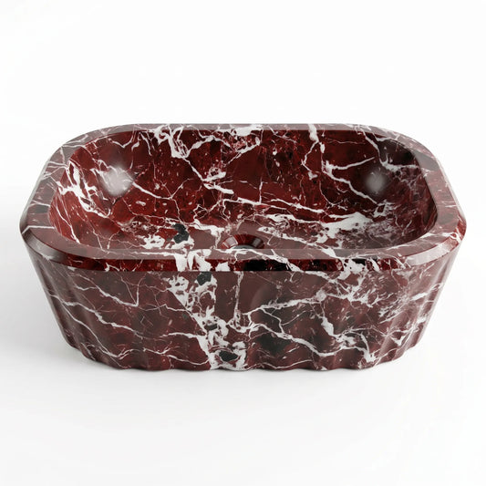 RMD-131 Oval Rosso Levanto Vessel Sink Basin